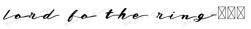 lord fo the ring字体转换